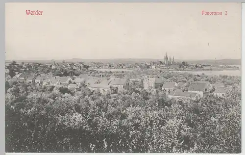 (80872) AK Werder a.d. Havel, Panorama 3, vor 1945