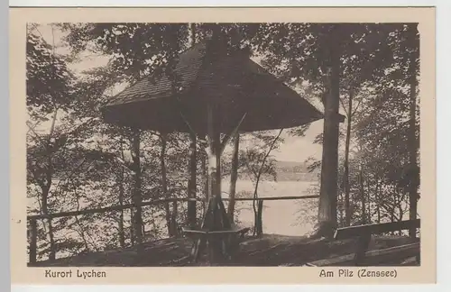 (80843) AK Lychen, Am Pilz (Zenssee), vor 1945