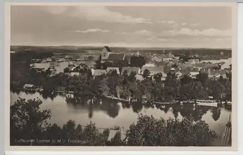 (79912) Foto AK Lychen, Panorama, vor 1945