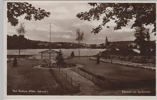 (79198) Foto AK Buckow, Märk. Schweiz, Kurpark am Buckowsee 1930