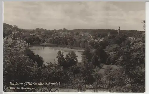 (79196) Foto AK Buckow, Märk. Schweiz, Blick vom Storchennest 1960