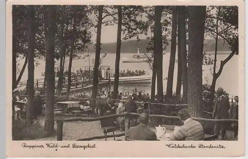 (77570) Foto AK Waldschenke Stendenitz am Zermützelsee, Feldpost 1943