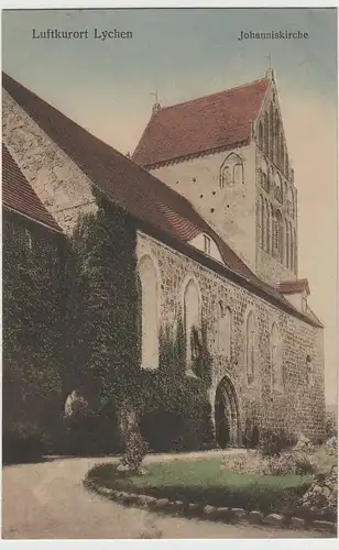 (72800) AK Lychen, Johanniskirche vor 1945