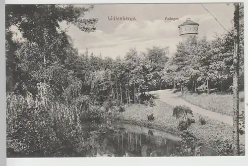 (72416) AK Wittenberge, Anlagen, Wasserturm, vor 1945