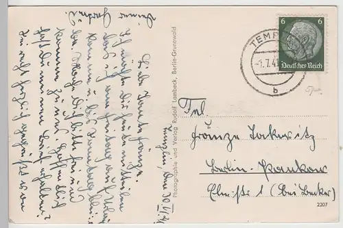 (72410) Foto AK Templin, Panorama, Seengebiet 1941