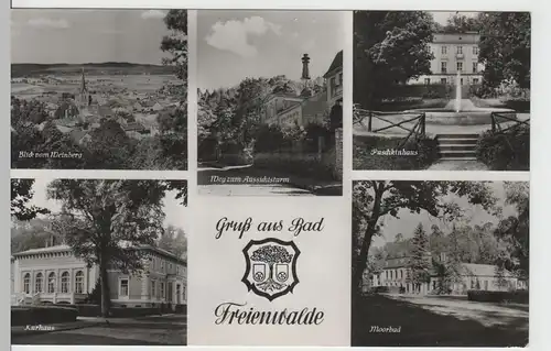 (67139) Foto AK Bad Freienwalde, Mehrbild, Moorbad, Puschkinhaus 1958