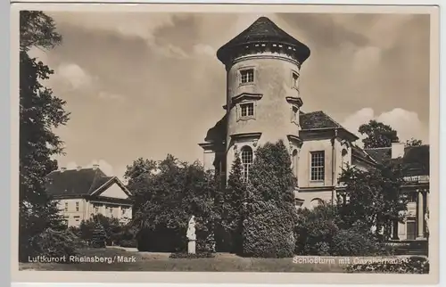 (65175) Foto AK Rheinsberg i.d. Mark, Schlossturm mit Cavalierhaus 1932