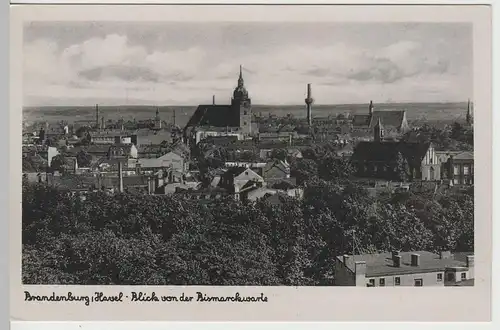 (64997) AK Brandenburg an der Havel, Blick von d. Bismarckwarte, v. 1945