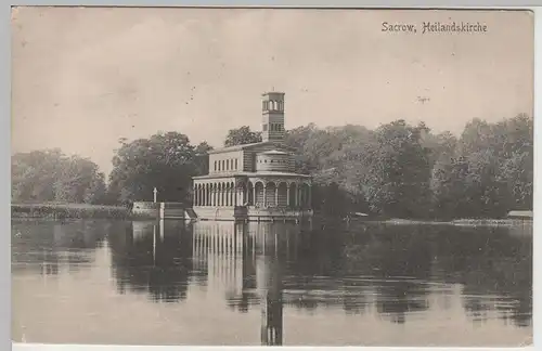 (64983) AK Sacrow, Potsdam, Heilandskirche, Feldpost 1916