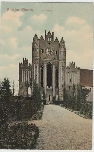 (64966) AK Kloster Chorin, Westgiebel, um 1907