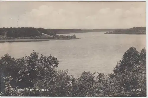 (58432) Foto AK Lindow (Mark), Wutzsee, 1929