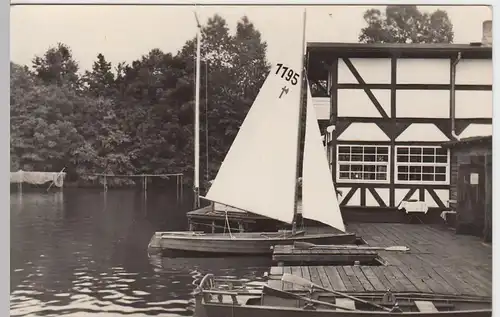 (52387) Foto AK Wusterhausen, Dosse, Bootshaus BSG "Empor" 1959