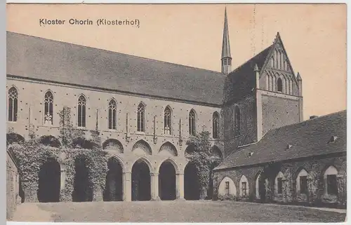 (47320) AK Kloster Chorin, Innenhof, Kreuzgang, um 1918