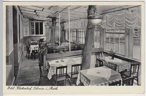 (44352) AK Lehnin, Hotel Klosterhof, Speisesaal, 1939