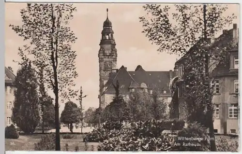 (3860) Foto AK Wittenberge, Partie am Rathaus 1937