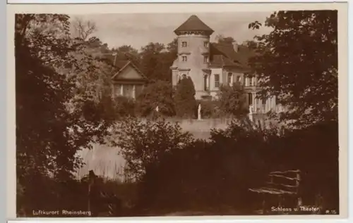 (2798) Foto AK Rheinsberg, Schloss und Theater 1929