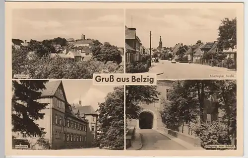 (27169) Foto AK Bad Belzig, Mehrbildkarte, Eingang Schloss 1962