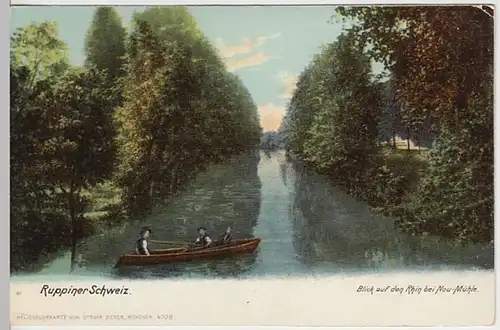 (19538) AK Ruppiner Schweiz, Rhin bei Neumühl, Rheinsberg, bis 1905