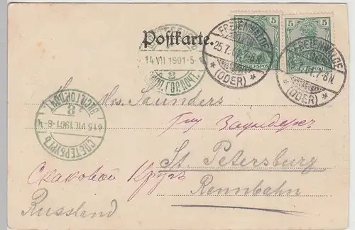 (112841) AK Gruss aus Bad Freienwalde, Totale 1901