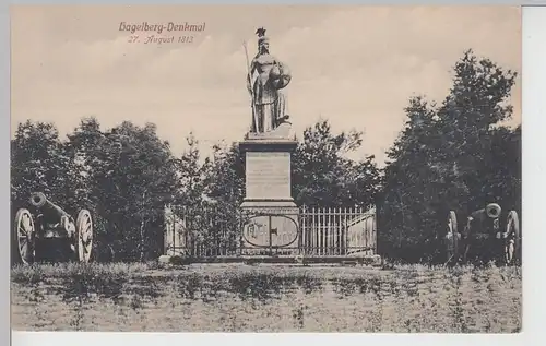 (112565) AK Bad Belzig, Hagelberg Denkmal, Schlacht von 1813, Karte vor 1945