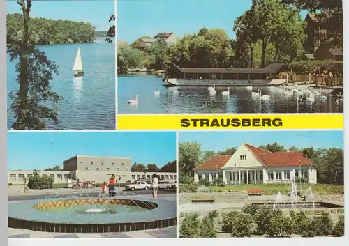 (111627) AK Strausberg, Haus der NVA Klub am See, Park der Solidarität DDR 1977