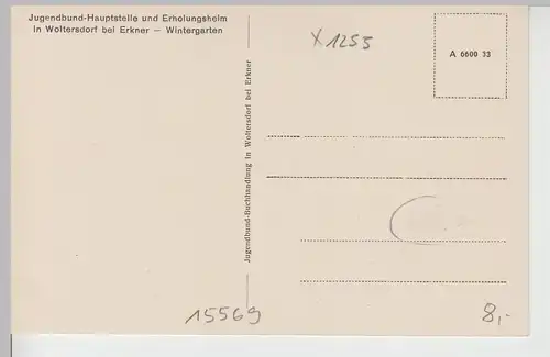 (106929) AK Woltersdorf bei Berlin, Jugendbund Erholungsheim, Wintergarten, vor