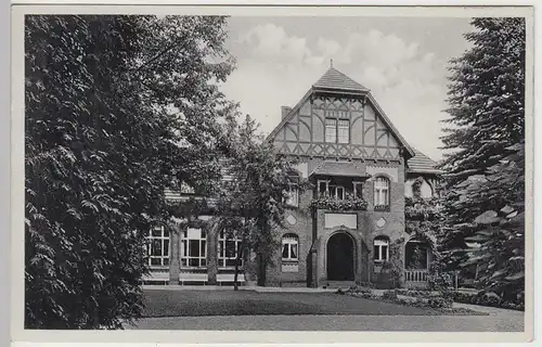 (106858) AK Erholungsheim Belzig Land, Parkhaus, Sonderstempel 1939