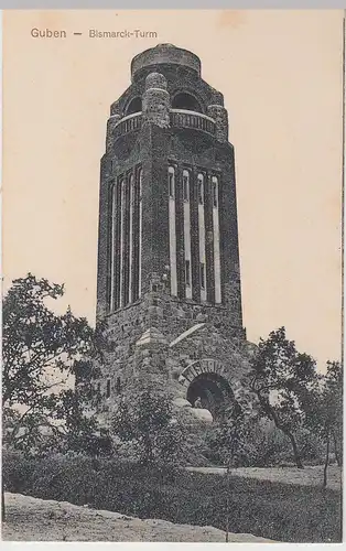 (106758) AK Guben, Bismarck-Turm, 1910er