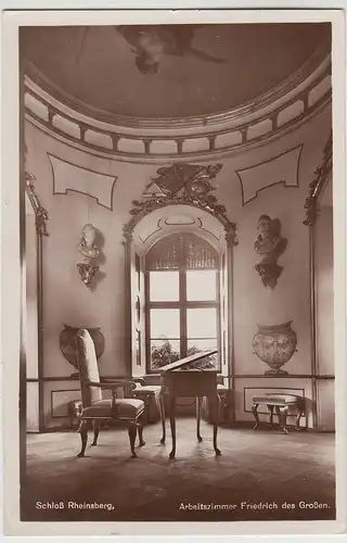 (106731) Foto AK Schloss Rheinsberg, Arbeitszimmer Friedrich des Großen, 1920/30