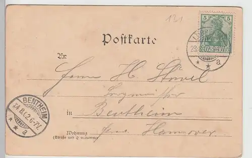 (105182) AK Gruß aus der Polenzschänke im Spreewald 1902