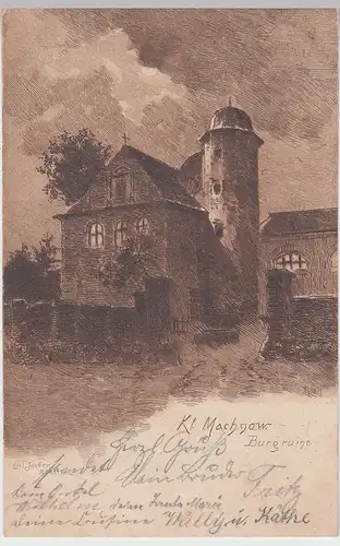 (105061) Künstler AK Carl Jander: Kleinmachnow, Burgruine, 1900