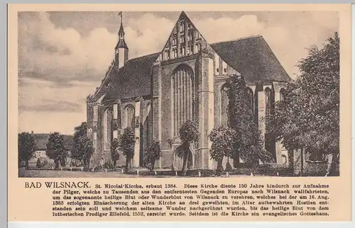 (104467) AK Bad Wilsnack, St. Nicolai-Kirche, vor 1945