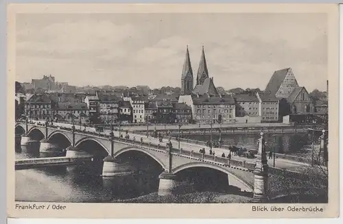 (103103) AK Frankfurt (Oder), Blick über die Oderbrücke, vor 1945