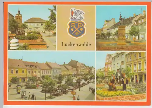(102929) AK Luckenwalde, Mehrbildkarte, Boulevard 1983