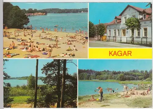 (102914) AK Kagar, Mehrbildkarte, Brahmer See, Ferienheim 1980