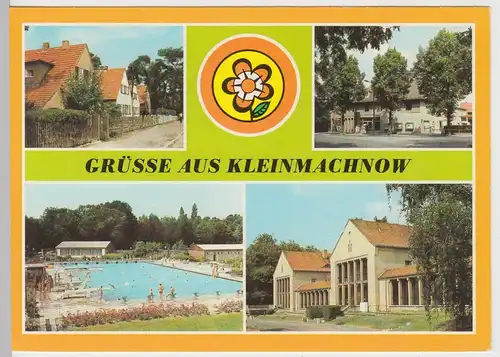 (102870) AK Kleinmachnow, Mehrbildkarte, Leninallee, Betriebsberufsschule 1983