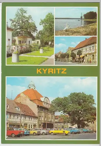 (102789) AK Kyritz, Mehrbildkarte, Stolpe, Marktplatz, Kugelfangberg 1982