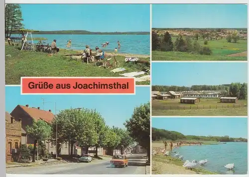 (102756) AK Joachimsthal, Brandenburg, Mehrbildkarte, Grimnitzsee, Freibad 1988