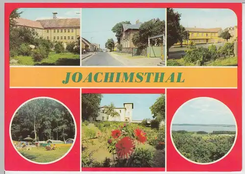 (102755) AK Joachimsthal, Brandenburg, Mehrbildkarte, Jägerhof, Zeltplatz 1988