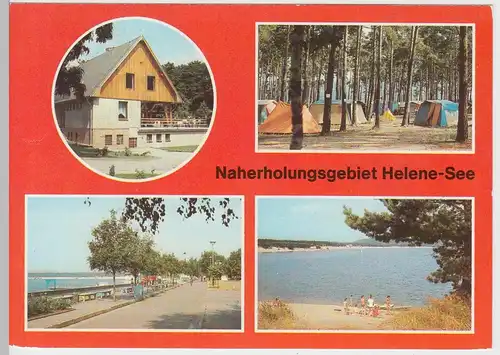 (102666) AK Frankfurt, Oder, Helenesee, Mehrbildkarte, Lossow, Zeltplatz 1982