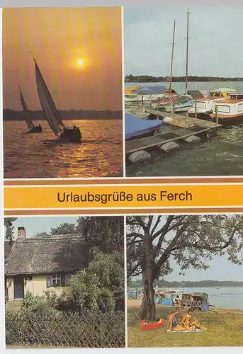 (102432) AK Ferch (Schwielowsee), Mehrbildkarte 1988