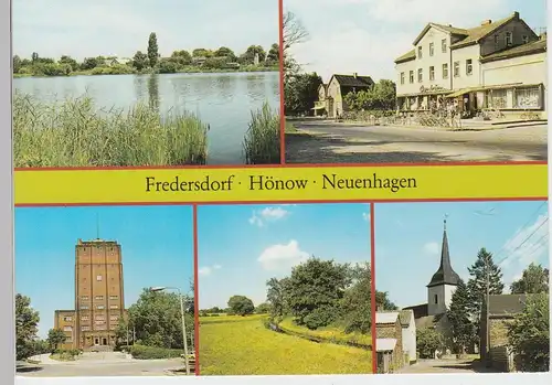 (102370) AK Fredersdorf - Hönow - Neuenhagen, Mehrbildkarte 1989