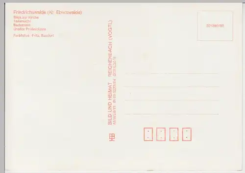 (102331) AK Friedrichswalde, Mehrbildkarte 1988