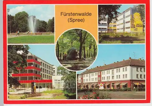 (102324) AK Fürstenwalde / Spree, Mehrbildkarte 1982