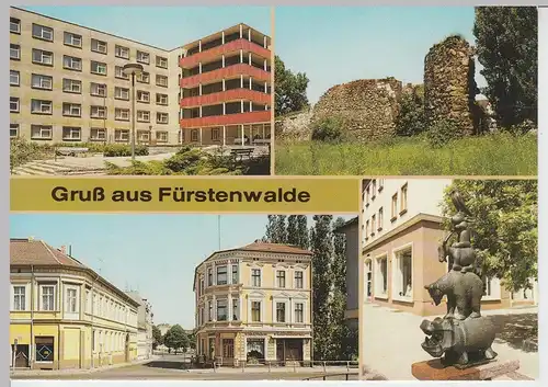 (102323) AK Fürstenwalde / Spree, Mehrbildkarte 1988