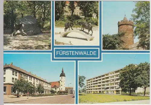 (102322) AK Fürstenwalde / Spree, Mehrbildkarte 1988