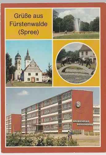 (102320) AK Fürstenwalde / Spree, Mehrbildkarte 1988