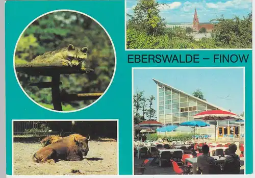 (102314) AK Eberswalde-Finow, Mehrbildkarte Tierpark 1983