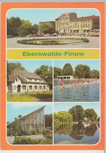 (102313) AK Eberswalde-Finow, Mehrbildkarte 1987