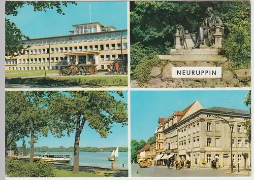 (102157) AK Neuruppin, Mehrbildkarte 1970